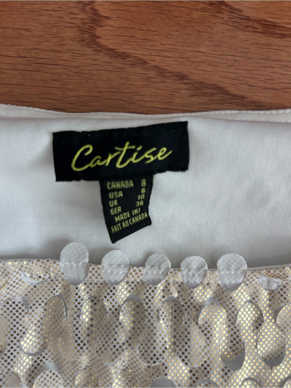 Cartise White Textured Midi Dress Size 6 Bridal Rehearsal Dinner Cocktail - Picture 3 of 8
